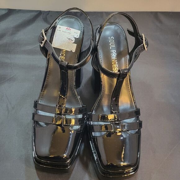 BRAND NEW SOUL PRINCESS PLAIN PLATFORM ANKLE CURVE WIDE HIGH HEEL   SAND… S2 - Picture 5 of 16